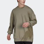 Толстовка Men's adidas Solid Color Round Neck Loose Pullover Hoodless Gray Brown, мультиколор - фото 2