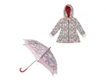 Дождевик Flower Kids' Raincoat & Umbrella Set Stephen Joseph, серый/мультиколор - фото