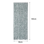 Флисовая занавеска Moritz из синели 56 x 185 см, белая/серебристая/зеленая пестрая дверная занавеска для защиты от мух, защита от насекомых для кемпинговых караванов - фото 2