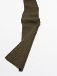 Шарф из тонкой ребристой ткани Massimo Dutti, зеленый - фото 3