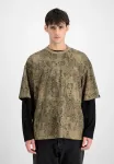 Футболка с принтом Alpha Industries, Lizard Camo - фото