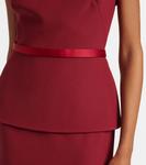 Платье миди Rella с драпировкой и баской из плотного крепа Safiyaa, Swinton - фото 5