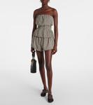 Шорты из хлопка в клетку Aurelia Posse, Gingham Black & Cream - фото 2