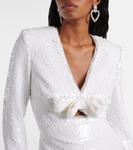 Мини-платье с пайетками Self-Portrait, белый - фото 4