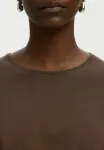Mit 2/4 ärmeln basic tshirt Selected, Chocolate Chip - фото 4