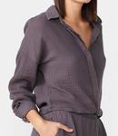 Расклешенная блуза в винтажном черном цвете Monrow - фото 3