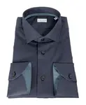Мужская рубашка с французским воротником Xacus, синий - фото
