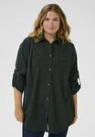 Блуза Kaffe Curve Button-down blouse, Jet Set Cc/Green - фото