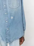 Джинсовая рубашка с монограммой PALM ANGELS, синий - фото 5