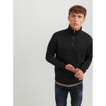 Свитер Jack & Jones Bradley Half Zip, черный - фото 4