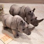 Плюшевая игрушка бегемот носорог, высота 20см/35см Pissie - фото 7