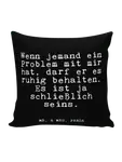 Подушка Mr. & Mrs. Panda, черный - фото