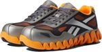 Кроссовки Zig Pulse Work EH Comp Toe Reebok, цвет Silver/Orange - фото