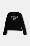 Детский лонгслив Guess, черный - фото