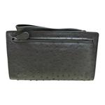 Bottega Veneta Кожаный клатч из страуса - фото 2