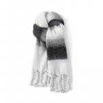 FREE RABBITⅡ Вязаный шарф унисекс, 2 Pack (Blue-White+White Gray Gradient) - фото 8