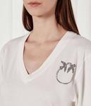 Футболка суэц Loose fit Pinko, белый - фото 4