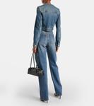 Укороченная джинсовая куртка Alaïa, синий - фото 3