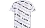Футболка с принтом логотипа Couture Allover VERSACE JEANS, белый - фото