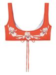 Верх бикини с цветочным принтом La DoubleJ, оранжевый - фото 5