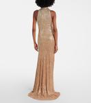 Шелковое платье Benue с декором Jenny Packham, Biscotti - фото 3