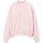 Logo Detailed Crewneck Knitted Pullover Alexander Wang, розовый - фото