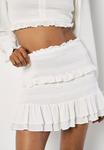 Мини-юбка SMOCKED RUFFLE - A-line skirt Apricot, белый - фото 4