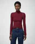 Свитер с воротником-стойкой Sfera, бордовый - фото