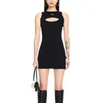 OFF-WHITE OFF WHITE логотип принт мини-платье с вырезами - фото 4