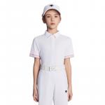 Футболка для гольфа SS25 для подростков Descente, белый - фото