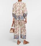 Топ с оборками и принтом ETRO, белый - фото 3