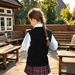 Детский жилет-свитер без рукавов кабельной вязки Maxxis Merch, Black - фото 3