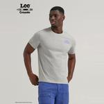 Футболка унисекс серая Lee, серый - фото 6