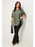 Блузка Curvy Lady, хаки - фото 5