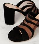 Мюли из замши и сетки Gianvito Rossi, Black+ Praline - фото 5