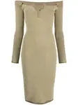 Платье La robe Pampero с открытыми плечами JACQUEMUS, зеленый - фото