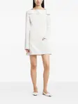 Платье мини с длинными рукавами Courrèges, белый - фото 2