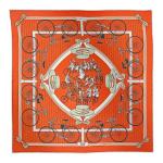HERMES Шёлковый платок, Orange - фото 6