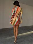 Мини-платье-пончо в закатных полосках Never Fully Dressed - фото 2