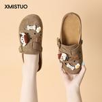 Закрытые тапочки для женщин XMISTUO, хаки - фото 4