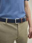 Плетеный ремень JACSPRING BELT Jack & Jones, цвет navy - фото