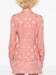Рубашка с жаккардовым логотипом Dolce & Gabbana, розовый - фото 4