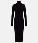 Мидди-платье с водолазкой Norma Kamali, Black - фото