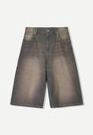Джинсовые шорты SUPER BAGGY BERMUDA Bershka, цвет Mottled Dark Grey - фото 5