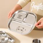 Тарелка KAWASIMAYA, Square Stainless Steel Three-Compartment Tray - фото 7