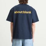 Футболка с рисунком «наоборот» About:Blank, темно-синий/желтый - фото 3