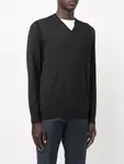 Джемпер с V-образным вырезом Fedeli, черный - фото 3