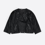 Куртка Bimba Y Lola Leather Double-Breasted, черный - фото