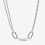 Колье Pandora ME Double Link, серебро - фото
