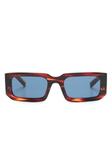 Солнцезащитные очки в прямоугольной оправе Prada Eyewear, коричневый - фото